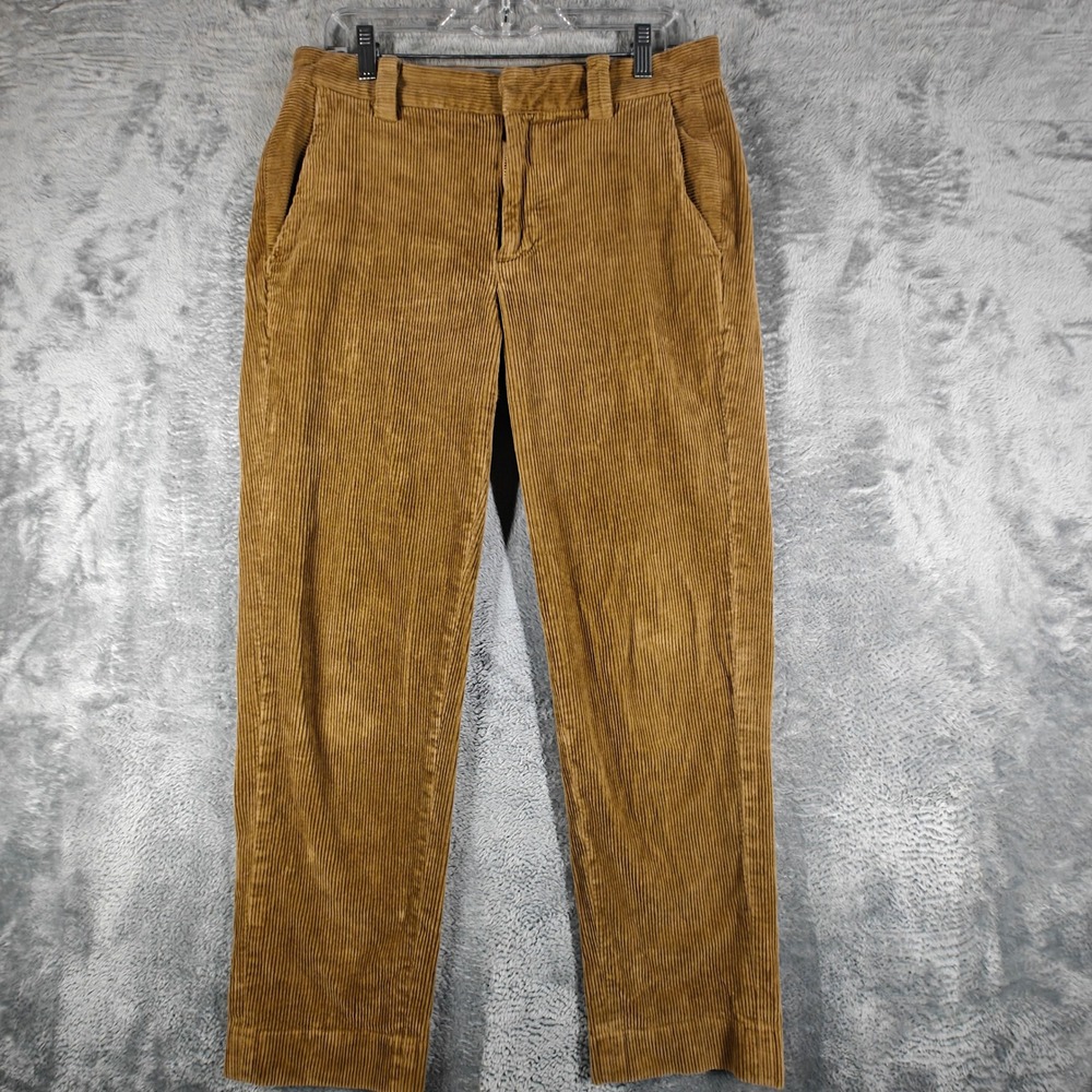 Brooks Brothers Clark Fit Pants Mens W32 L30 Brown Corduroy Stretch Trousers